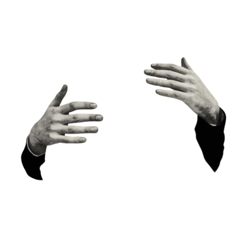 Ręce obejmujące przestrzeń